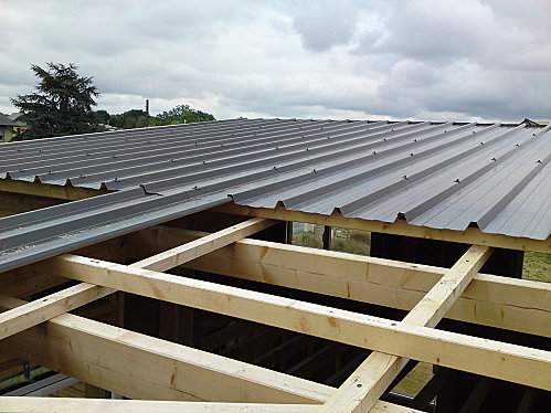 Plaque ondule Toiture - Teinte naturelle - Matriau Couverture pour toit