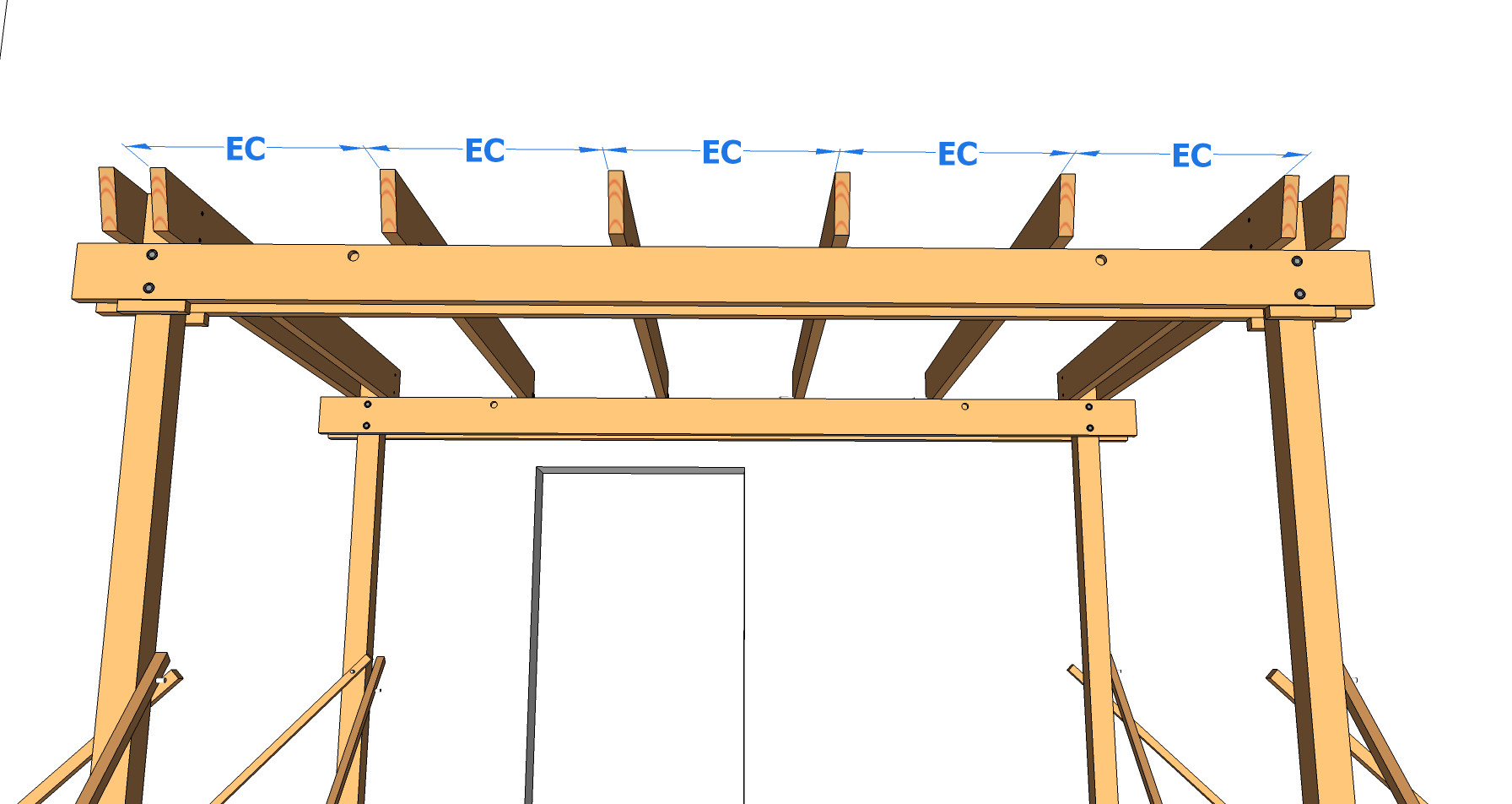 pergola bois fixation