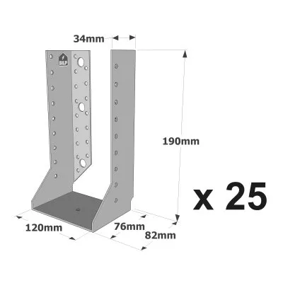 Sabots à ailes intérieures, gamme SAI CLASSIQUE (épaisseur 2mm) - Réf. SAI500/120/2_25