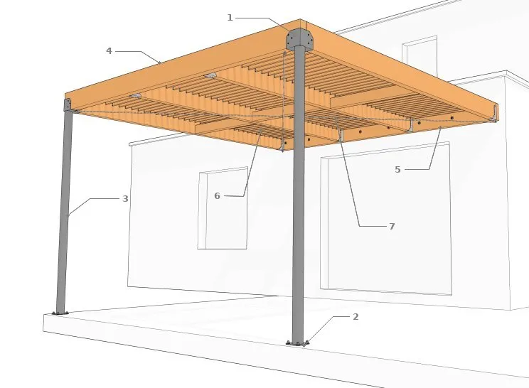 APRES : Pergola bioclimatique hybride