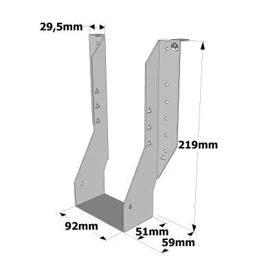 Etrier pour poutres en I - Réf. IUSE219/92