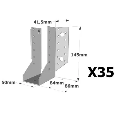 Sabots à ailes extérieures, gamme SAE CLASSIQUE (épaisseur 2mm, profondeur 84mm) - Réf. SAE340/50/2_35