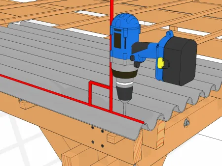 La pose des plaques légères ondulées