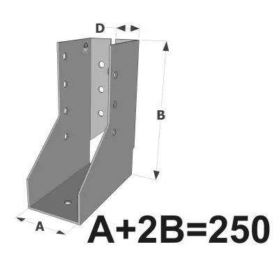 Sabot à ailes intérieures - Inox A4 - Réf. SAIX250/1.5X