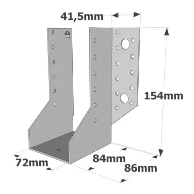 Sabots à ailes extérieures, gamme SAE CLASSIQUE (épaisseur 2mm, profondeur 84mm) - Réf. SAE380/72/2