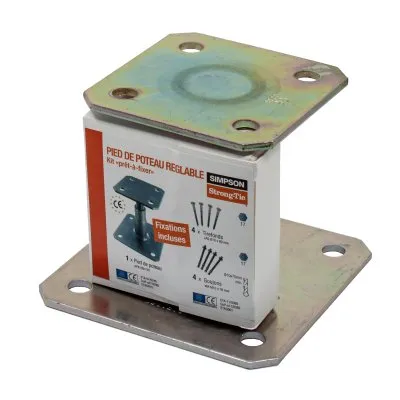 Pieds de poteau réglables en HAUTEUR - Réf. KIT FIX APB100