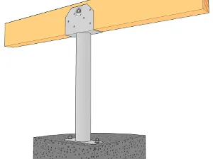 Les pieds de poteau pleine longueur de SIMPSON 