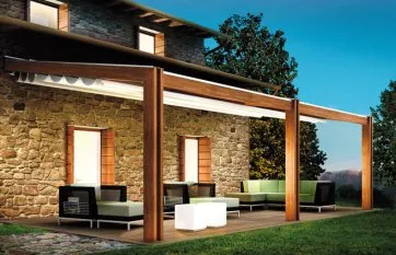 Pergola en lamellé-collé