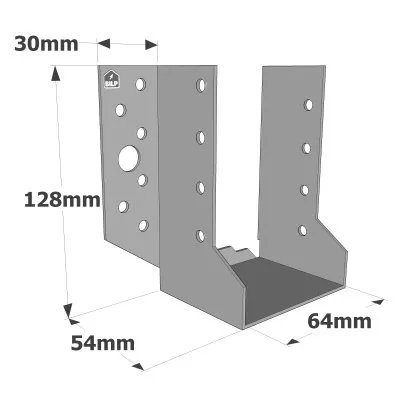Sabots à ailes extérieures, gamme SBE ECONOMIQUE (épaisseur 1,5mm, profondeur 55mm) - Réf. SBE64/128