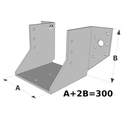 Grands sabots à ailes extérieures, gamme GSE CLASSIQUE (épaisseur 4mm, profondeur 110mm) - Réf. GSE300/4X