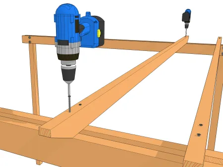 Mise en place et fixation des chevrons