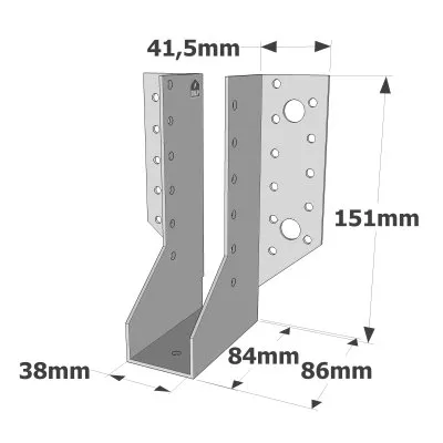 Sabots à ailes extérieures, gamme SAE CLASSIQUE (épaisseur 2mm, profondeur 84mm) - Réf. SAE340/38/2