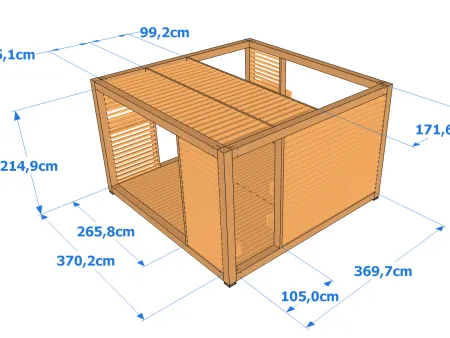 Dimensions générales de la tonnelle