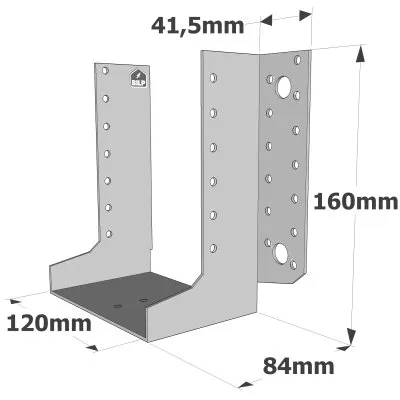 Sabots &#224; ailes ext&#233;rieures, gamme SAE CLASSIQUE (&#233;paisseur 2mm, profondeur 84mm) - R&#233;f. SAEL440/120/2