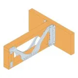 Fixation d’une poutre métallique ajourée par les brides latérales sur un support bois massif