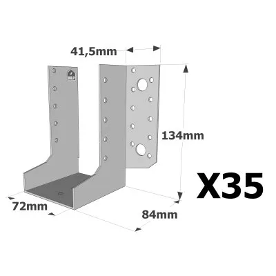 Sabots à ailes extérieures, gamme SAE CLASSIQUE (épaisseur 2mm, profondeur 84mm) - Réf. SAEL340/72/2_35