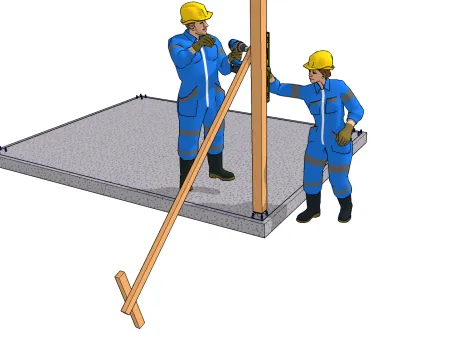 Le montage du poteau