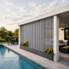 Lame XL aluminium 29mm, longueur 2m, RAL9006 structuré GRIS ALUMINIUM