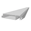 Lame XL aluminium 29mm, longueur 2m, RAL9010 structuré BLANC
