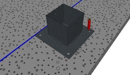 Tracer l’emplacement des trous des supports sur la dalle ou les plots en béton