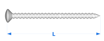 Longueur vis à tête ronde
